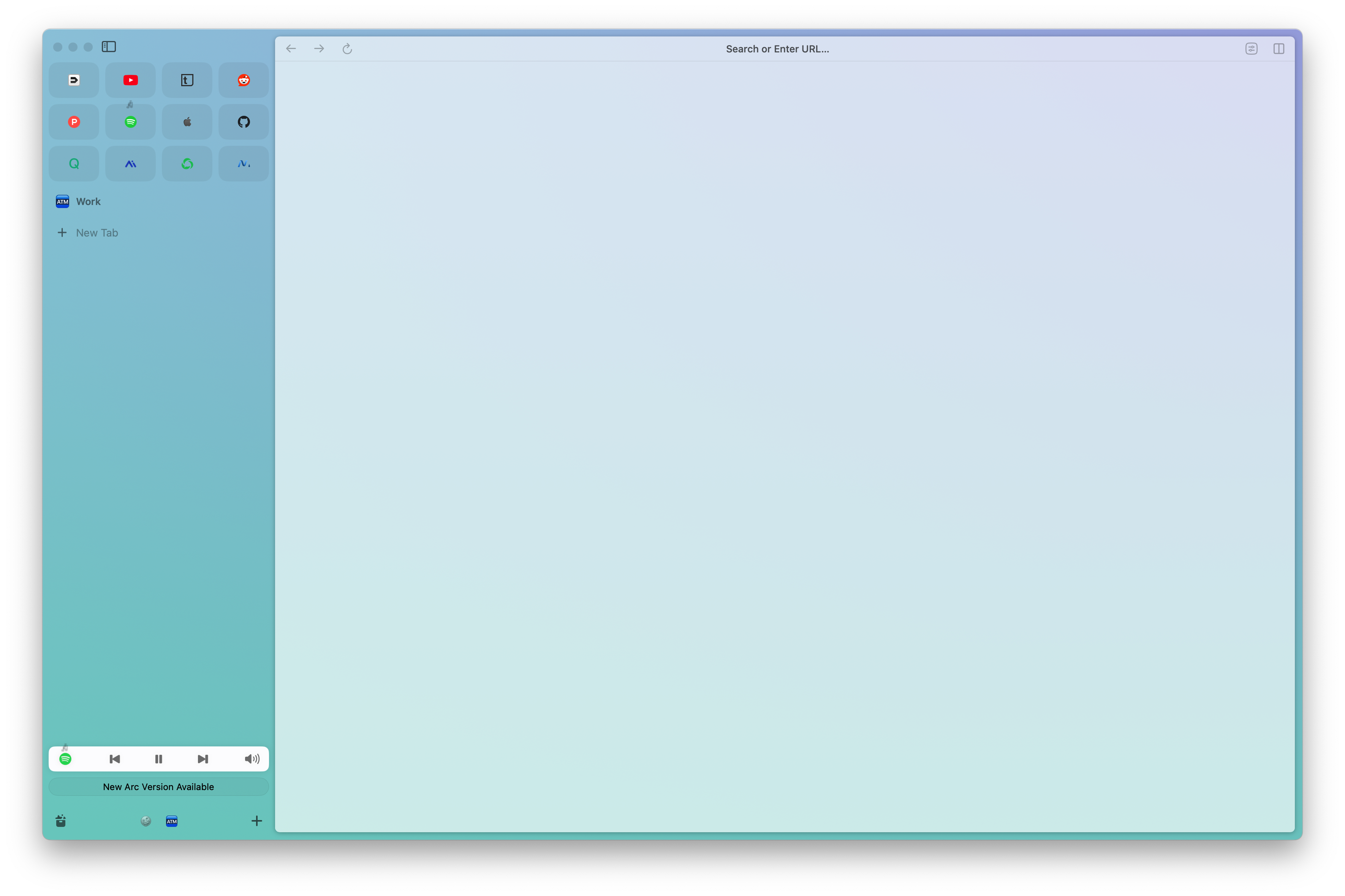 arc 浏览器多空间切换